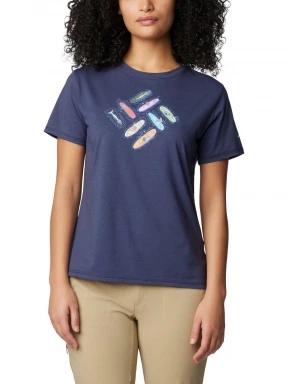 Columbia Sun Trek Short Sleeve Graphic Tee női rövid ujjú póló kék színben 1