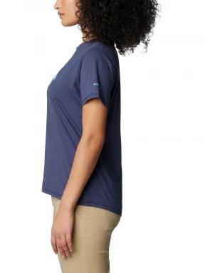 Columbia Sun Trek Short Sleeve Graphic Tee női rövid ujjú póló kék színben 3
