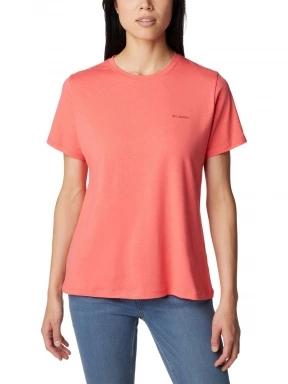 Columbia Sun Trek Short Sleeve Graphic Tee női rövid ujjú póló piros színben 1
