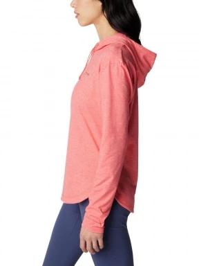 Columbia Sun Trek Hooded Pullover női kapucnis pulóver piros színben 3