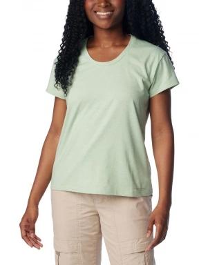 Columbia Sun Trek Short Sleeve Tee női rövid ujjú sport póló zöld színben 1
