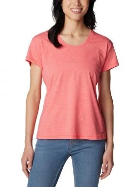 Columbia Sun Trek Short Sleeve Tee női rövid ujjú sport póló piros színben 1