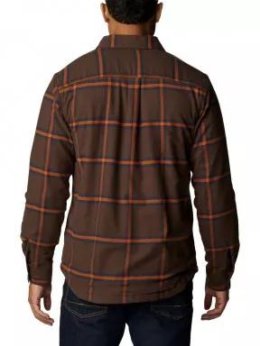 Columbia Cornell Woods Fleece Lined Flannel férfi hosszú ujjú ing barna színben 3