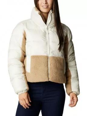 Columbia Leadbetter Point Sherpa Hybrid női utcai kabát homok színben 1