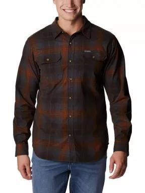 Columbia Flare Gun Utility Long Sleeve Shirt férfi hosszú ujjú ing barna színben 1