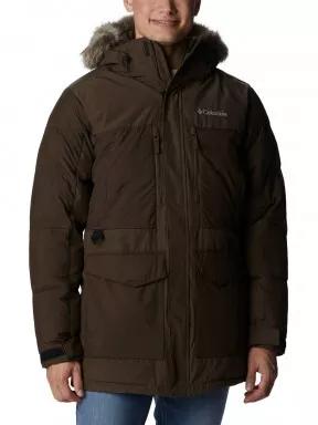 Columbia Marquam Peak Fusion Parka férfi télikabát barna színben 1