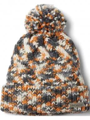 Columbia Bundle Up Beanie női bojtos sapka narancssárga színben 1