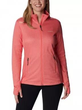 Columbia W Park View Grid Fleece Full Zip női polár pulóver rózsaszín színben 1