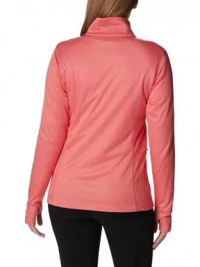 Columbia W Park View Grid Fleece Full Zip női polár pulóver rózsaszín színben 3