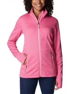 Columbia W Park View Grid Fleece Full Zip női polár pulóver rózsaszín színben 1