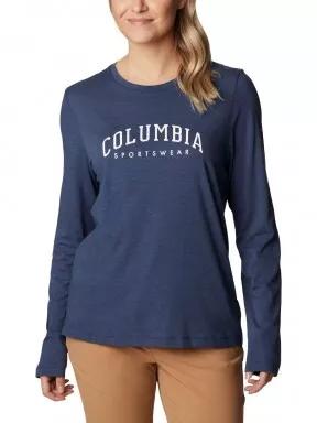 Columbia Columbia Trek Relaxed LS Tee női hosszú ujjú póló kék színben 1