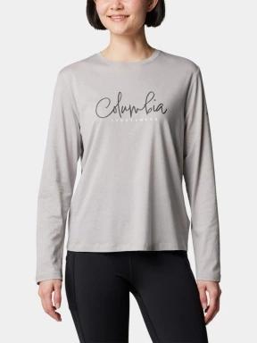 Columbia Columbia Trek Relaxed Long Sleeve Tee női hosszú ujjú póló szürke színben 1