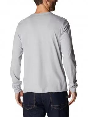 Columbia Apres Lifestyle Graphic Long Sleeve férfi hosszú ujjú póló szürke színben 3