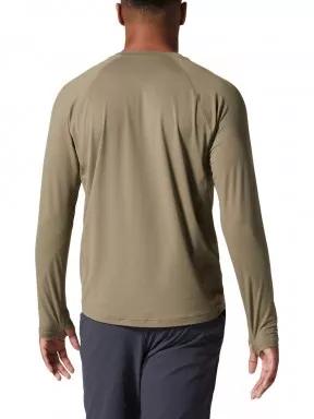 Mountain Hardwear Crater Lake Long Sleeve Crew férfi hosszú ujjú sport póló zöld színben 3