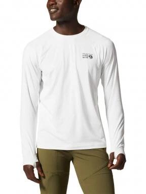 Mountain Hardwear Crater Lake Long Sleeve Crew férfi hosszú ujjú sport póló szürke színben 1