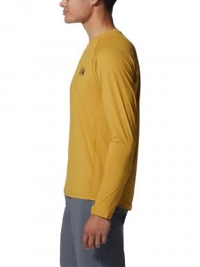 Mountain Hardwear Crater Lake Long Sleeve Crew férfi hosszú ujjú sport póló sárga színben 3