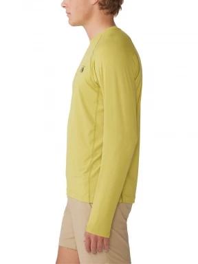 Mountain Hardwear Crater Lake Long Sleeve Crew férfi hosszú ujjú póló sárga színben 3