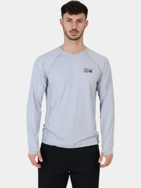 Mountain Hardwear Crater Lake Long Sleeve Crew férfi hosszú ujjú sport póló szürke színben 1