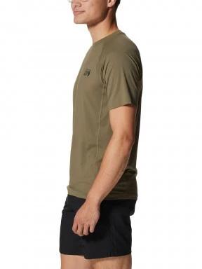 Mountain Hardwear Crater Lake Short Sleeve férfi rövid ujjú sport póló zöld színben 3