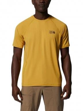 Mountain Hardwear Crater Lake Short Sleeve férfi rövid ujjú sport póló sárga színben 1