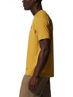 Mountain Hardwear Crater Lake Short Sleeve férfi rövid ujjú sport póló sárga színben 3