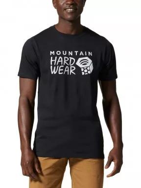 Mountain Hardwear MHW Logo Short Sleeve férfi rövid ujjú póló fekete színben 1