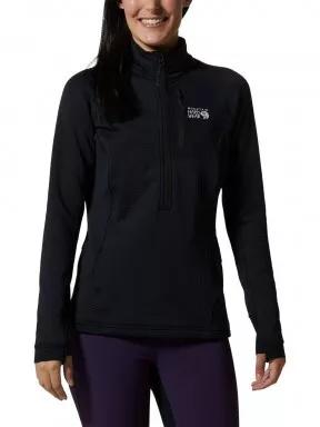 Mountain Hardwear Polartec Power Grid Half Zip Jacket női polár pulóver fekete színben 1