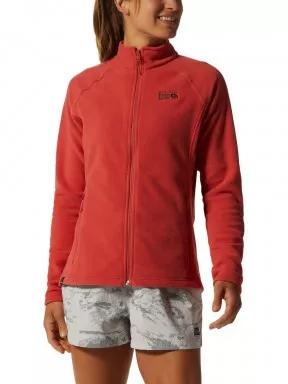 Mountain Hardwear Polartec Microfleece Full Zip női polár pulóver piros színben 1