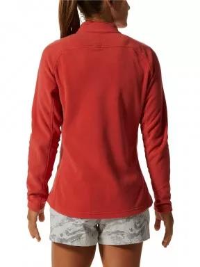 Mountain Hardwear Polartec Microfleece Full Zip női polár pulóver piros színben 3