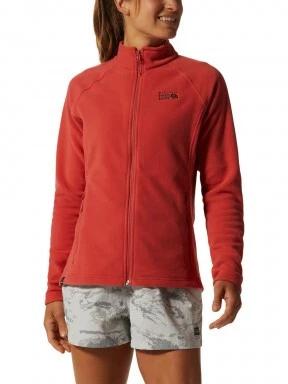 Mountain Hardwear Polartec Microfleece Full Zip női polár pulóver piros színben 1