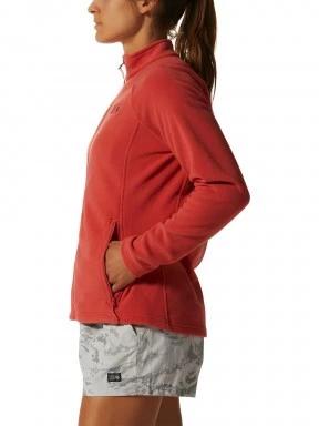 Mountain Hardwear Polartec Microfleece Full Zip női polár pulóver piros színben 3