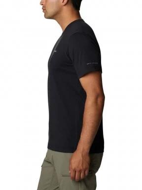 Columbia Sun Trek V-Neck Short Sleeve férfi rövid ujjú sport póló fekete színben 3