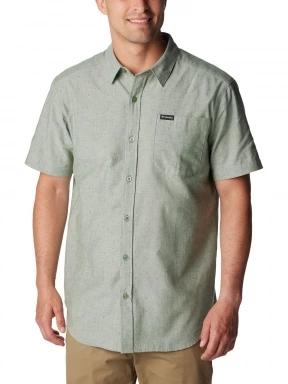 Columbia Rapid Rivers Novelty Short Sleeve Shirt férfi rövid ujjú ing zöld színben 1