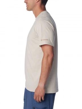 Columbia CSC Seasonal Logo Tee férfi rövid ujjú póló homok színben 3