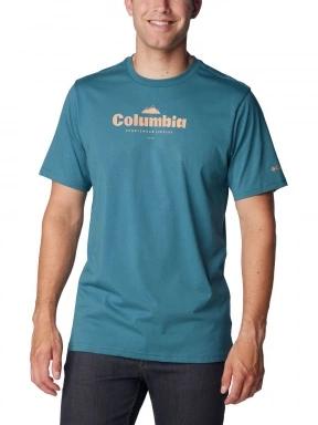 Columbia CSC Seasonal Logo Tee férfi rövid ujjú póló kék színben 1