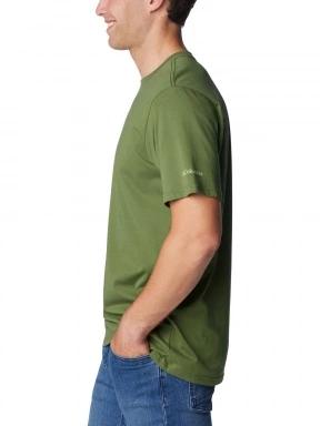 Columbia CSC Seasonal Logo Tee férfi rövid ujjú póló zöld színben 3