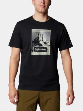 Columbia Csc Seasonal Logo Tee férfi rövid ujjú póló fekete színben 1