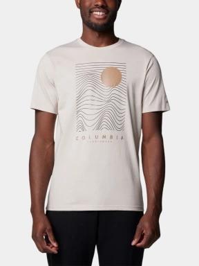 Columbia Csc Seasonal Logo Tee férfi rövid ujjú póló homok színben 1