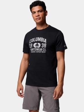 Columbia CSC Seasonal Logo Tee férfi rövid ujjú póló fekete színben 1