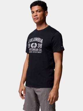Columbia CSC Seasonal Logo Tee férfi rövid ujjú póló fekete színben 3