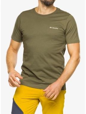 Columbia CSC Seasonal Logo Tee férfi rövid ujjú póló zöld színben 1