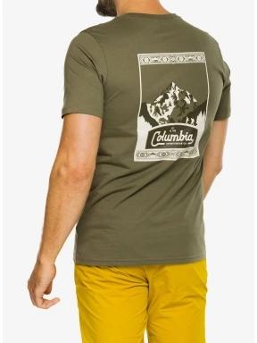 Columbia CSC Seasonal Logo Tee férfi rövid ujjú póló zöld színben 3