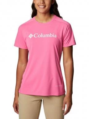 Columbia W Zero Rules Graphic Crew női rövid ujjú sport póló magenta színben 1