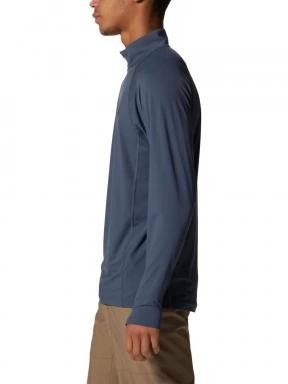 Mountain Hardwear Crater Lake 1/2 Zip férfi hosszú ujjú póló kék színben 3
