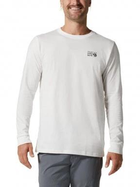 Mountain Hardwear MHW Logo ina Box Long Sleeve férfi hosszú ujjú póló szürke színben 1