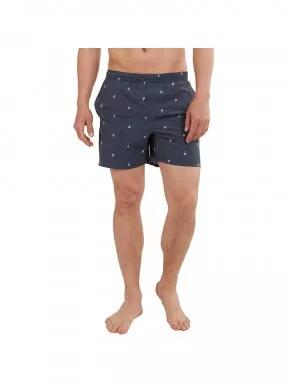 Fundango Bono Print Boardshort férfi fürdőnadrág sötétkék színben 1