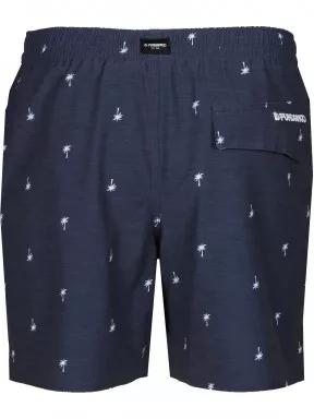 Fundango Bono Print Boardshort férfi fürdőnadrág sötétkék színben 3