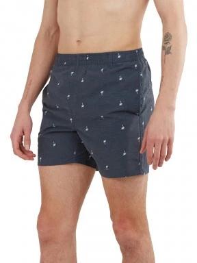 Fundango Bono Print Boardshort férfi fürdőnadrág sötétkék színben 1