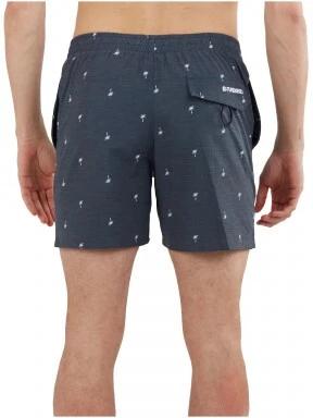Fundango Bono Print Boardshort férfi fürdőnadrág sötétkék színben 3