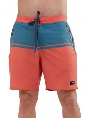 Fundango Morris Boardshort férfi beach short piros színben 1